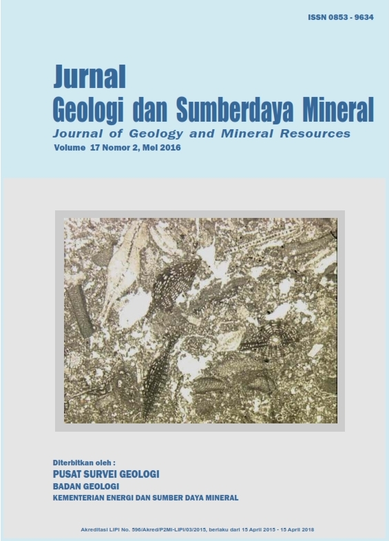 					View Vol. 17 No. 2 (2016): Jurnal Geologi dan Sumberdaya Mineral
				