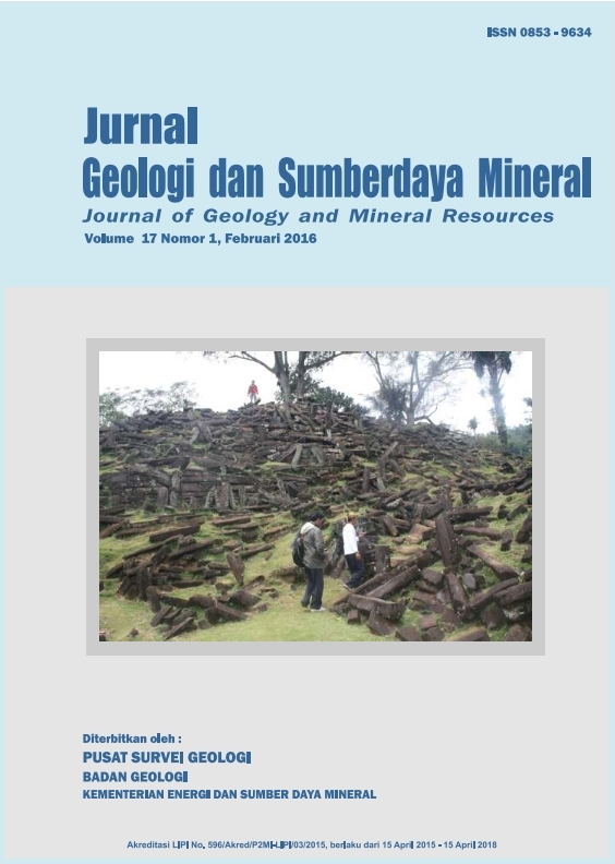 					View Vol. 17 No. 1 (2016): Jurnal Geologi dan Sumberdaya Mineral
				