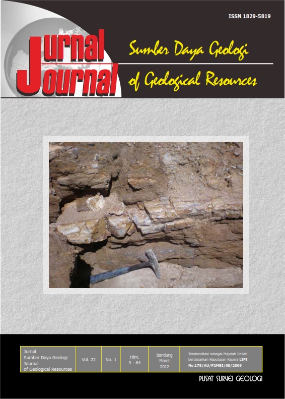 					View Vol. 22 No. 1 (2012): Jurnal Sumber Daya Geologi
				