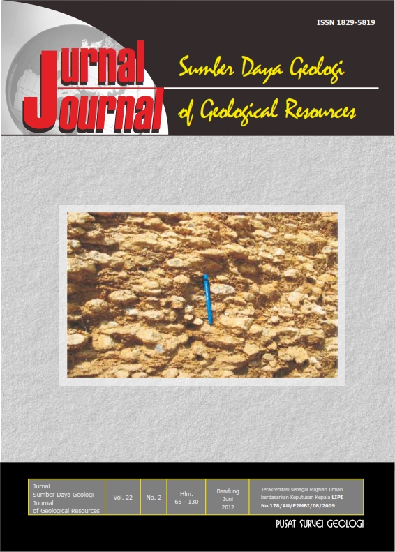 					View Vol. 22 No. 2 (2012): Jurnal Sumber Daya Geologi
				