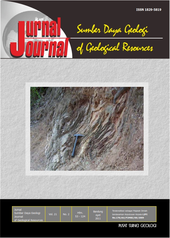 					View Vol. 21 No. 2 (2011): Jurnal Sumber Daya Geologi
				