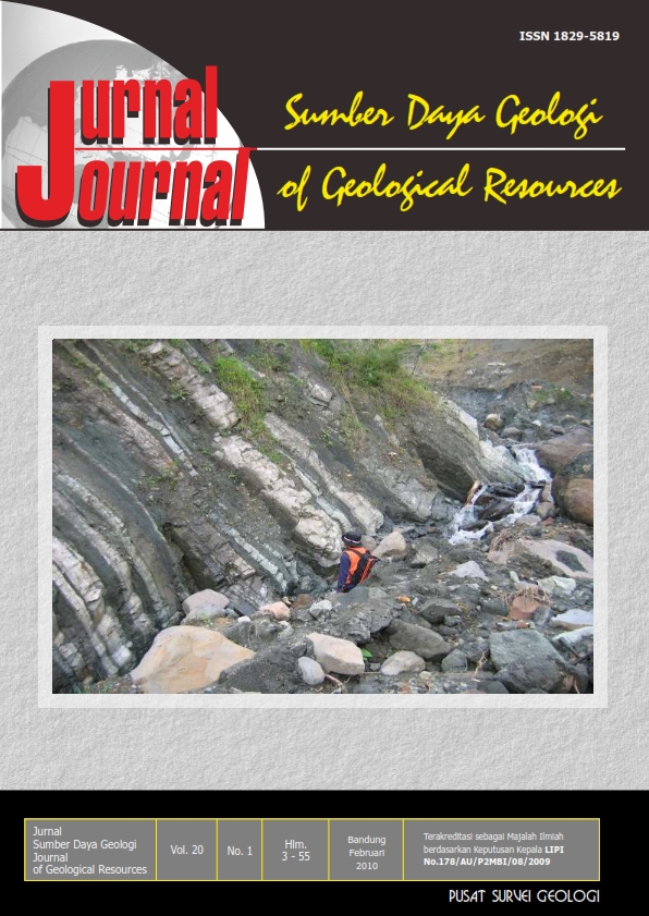 					View Vol. 20 No. 1 (2010): Jurnal Sumber Daya Geologi
				