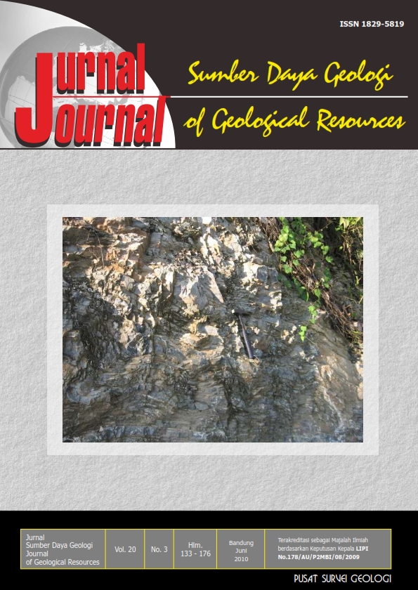 					View Vol. 20 No. 3 (2010): Jurnal Sumber Daya Geologi
				