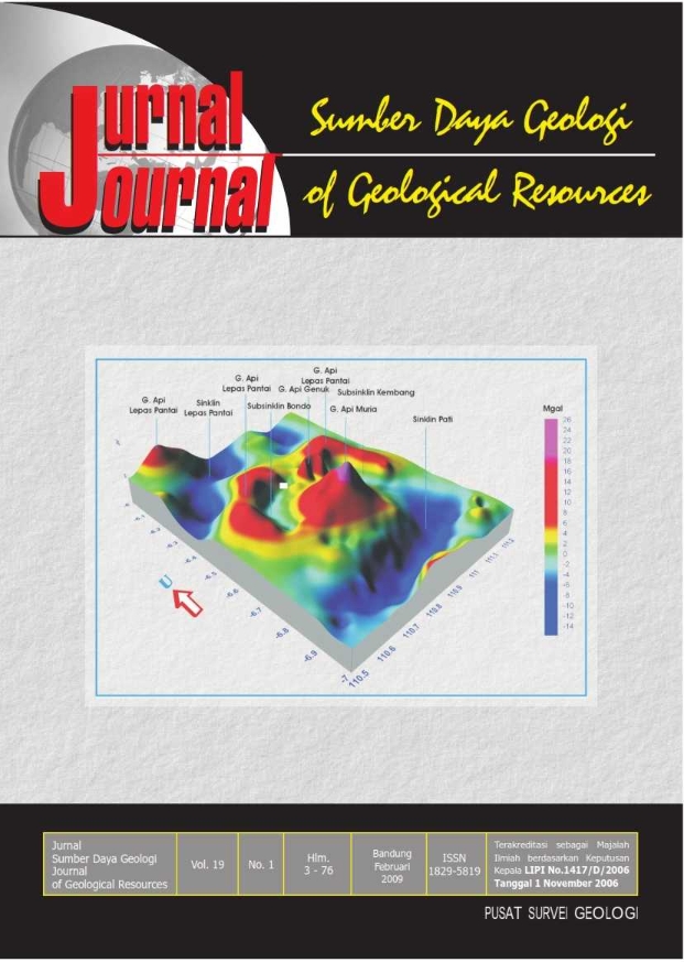					View Vol. 19 No. 1 (2009): Jurnal Sumber Daya Geologi
				