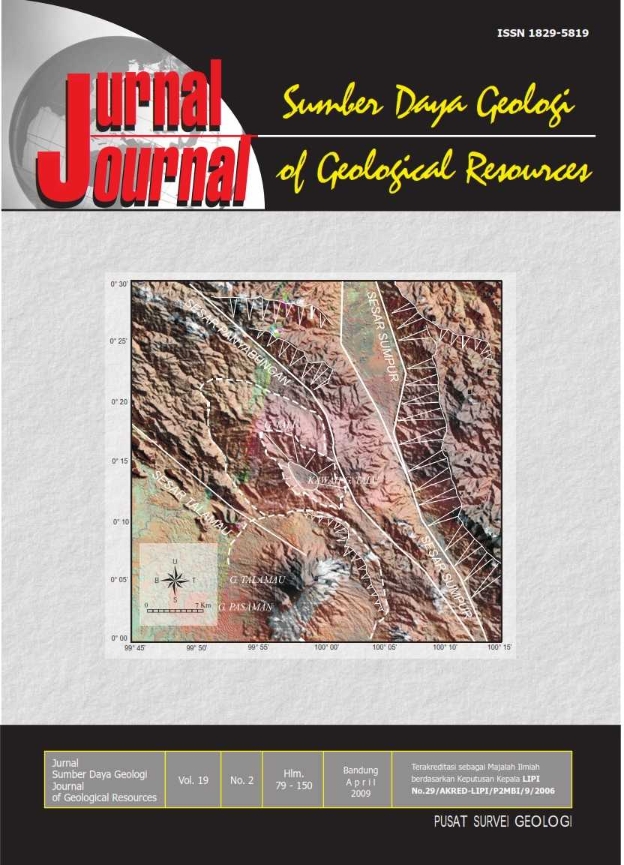 					View Vol. 19 No. 2 (2009): Jurnal Sumber Daya Geologi
				