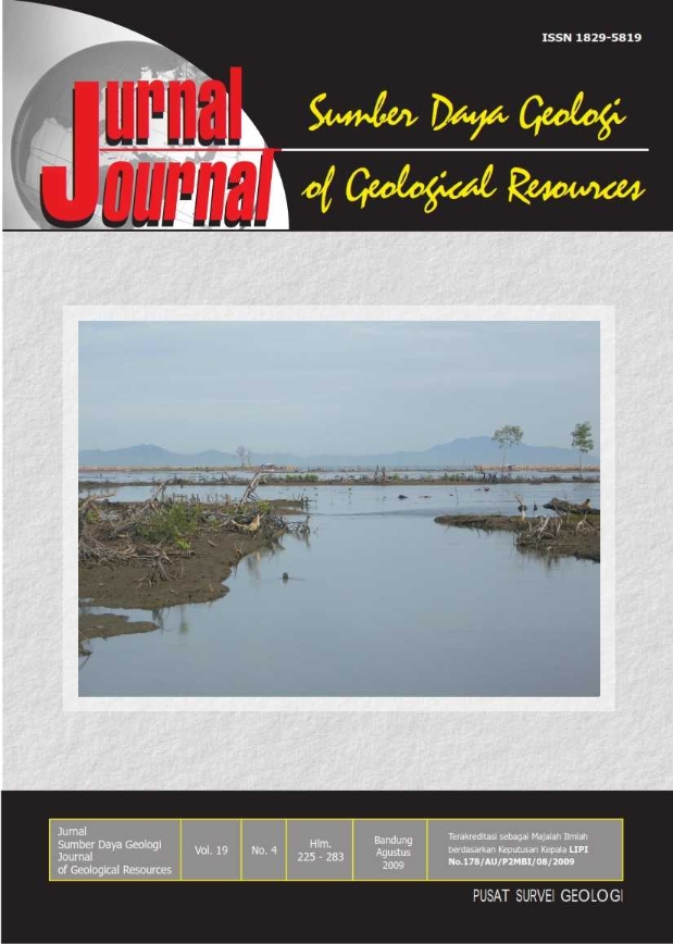 					View Vol. 19 No. 4 (2009): Jurnal Sumber Daya Geologi
				