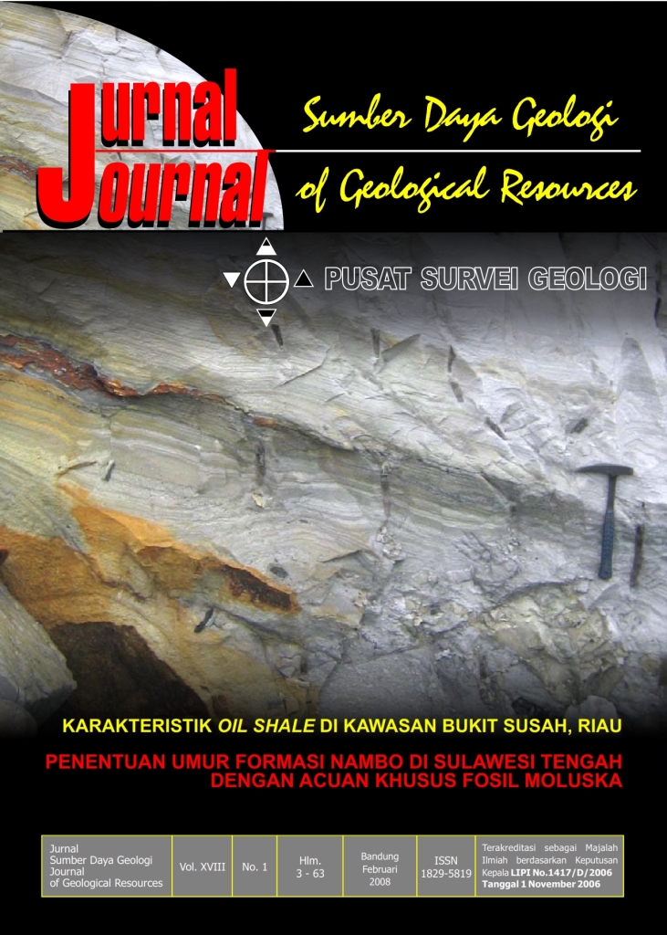 					View Vol. 18 No. 1 (2008): Jurnal Sumber Daya Geologi
				