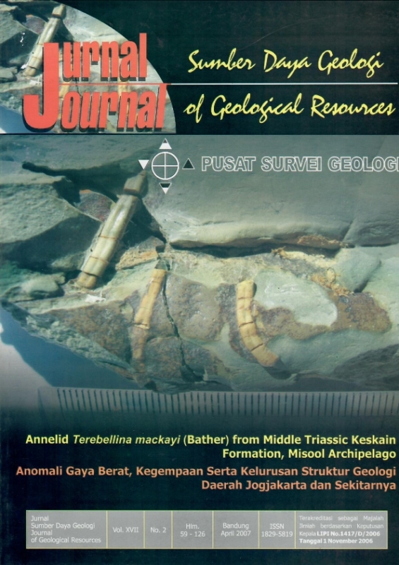 					View Vol. 17 No. 2 (2007): Jurnal Sumber Daya Geologi
				