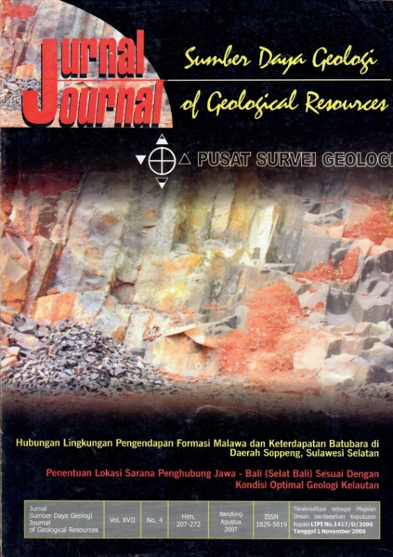 					View Vol. 17 No. 4 (2007): Jurnal Sumber Daya Geologi
				