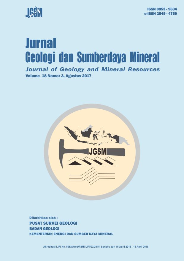 					View Vol. 18 No. 3 (2017): Jurnal Geologi dan Sumberdaya Mineral
				