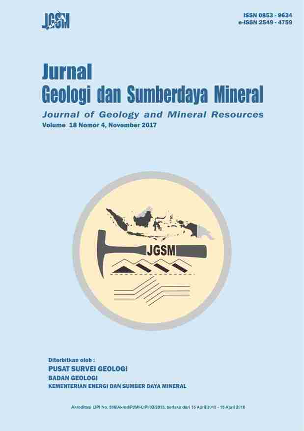 					View Vol. 18 No. 4 (2017): Jurnal Geologi dan Sumberdaya Mineral
				