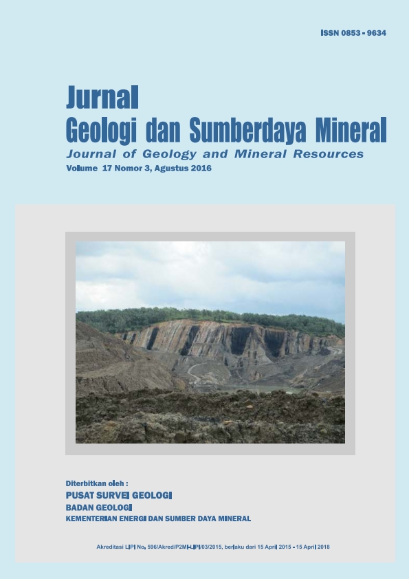 					View Vol. 17 No. 3 (2016): Jurnal Geologi dan Sumberdaya Mineral
				
